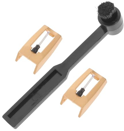 2 Stück Aluminium Ersatznadeln für Vinyl Plattenspieler | Inklusive Bürste, Kompakte Bauweise, Leichtes Format, Einfache Montage