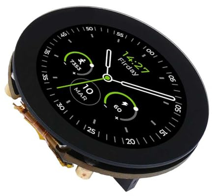 MCAOAL 1 28 Zoll Runder Berührbarer LCD Bildschirm 1 28 Zoll Hochauflösendes Farbdisplay Echtzeituhr Ladeschaltung Für Wearables