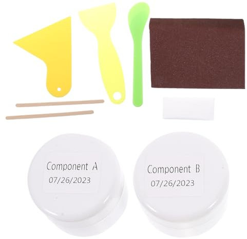 Housoutil Kit Di Riparazione Per Porcellana e Fibra Di Vetro Vernice Inodore Per Piastrelle, Vasca Da Bagno e Lavabo, Multiuso Per Bagno e Cucina, Set Di Riparazione Pratica