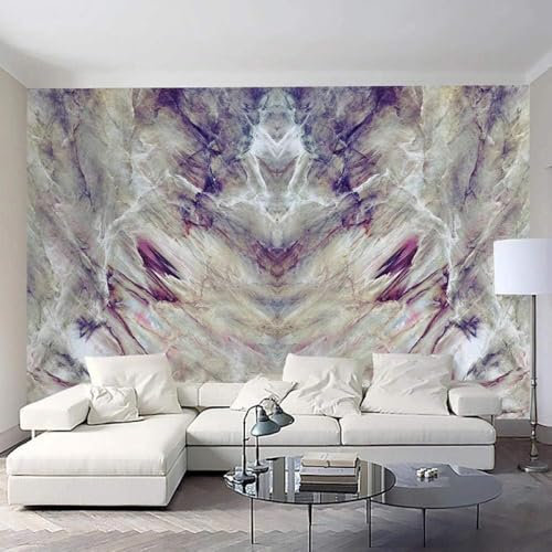 Marbre Cubique Violet Papier Peint 3D Intissé Tapisserie Bureau Salon Canapé Chambre Fond Décoration Murale-430cm×300cm