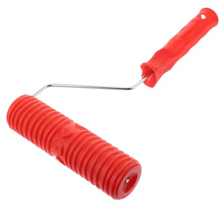 NUOBESTY 7-zoll Farbwalze mit Geradem Maserungsmuster Silikat Lehmroller aus Gummi und Kunststoff Selbstgemacht Wanddekorationswerkzeug für Strukturierte Wandfarben und Zufälliger Stil