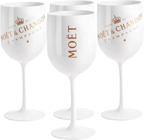 JiaWell Champagner Becher,Champagnerglas für Kunststoff Champagnergläser Champagner Becher，0.48L Wine Party Moet Rose Piccolo(4 Stück/(1er Pack)（Modifizierte Version aus China）