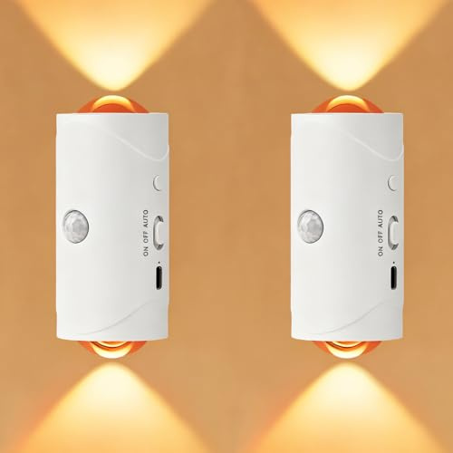 KOLGEIKJ Intelligentes Led Nachtlicht mit Bewegungsmelder, Wandleuchte | RGB-Farbverlauf Dimmbar mit Bewegungsmelder, Magnetische Sunset Lampe,Led Wandleuchte Innen für Wohnzimmer Balkon Treppenhaus