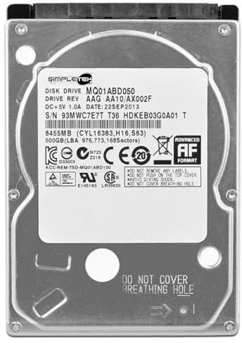 SIMPLETEK - Hard Disk 2.5 SATA II (MQ01ABD050V) 500 GB | 54000 RPM, 8 MB Cache | For Notebook/Laptop/PC (Refurbished)