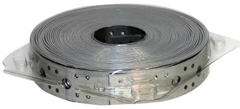 BK SHOP Lochband aus verzinktem Stahl 25 x 1 mm 10m | Vielseitiges Montageband für Konstruktionen 10m, Hohe Korrosionsbeständigkeit, Ideal für Elektroinstallation