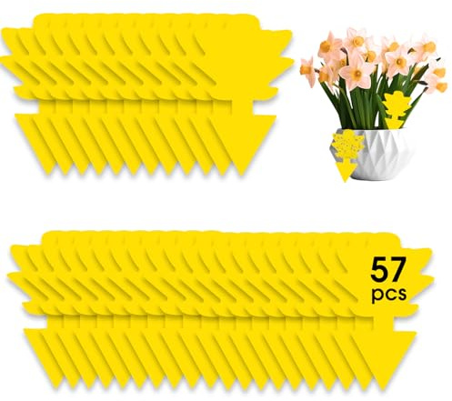 57 Pièges à Insectes, Anti Moucherons Interieur, lutte antiparasitaire sans insecticide, stickers jaunes, piège à mouches ultra-efficace, piège à mouches des fruits pour