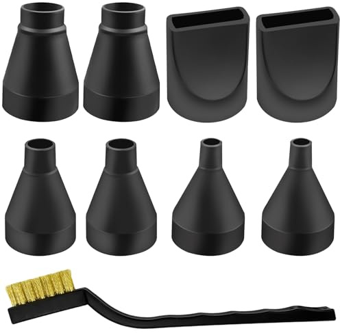 8pcs Electrical Mortar Sprayer Joint Gun Nozzles，Electric Mortar Injection Mortar Press Applicator Removable Nozzles of Cement Caulking Gun,with 1 Brush