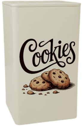 speecheese Cookies Vintage GebäckDose 900ml Nostalgisches Aufbewahrungsaccessoire für Retro-Fans