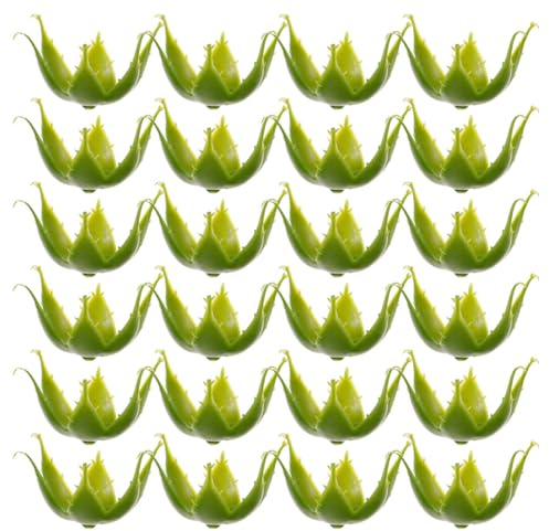 Housoutil Calices de Roses Artificielles en Plastique 60 Pcs, Socles Verts pour Bouquet de Fleurs DIY, Sépales Résistants et Flexibles, Accessoires pour Compositions et Décorations