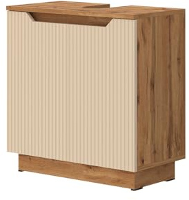 Vicco Waschbeckenunterschrank Lotta, Cashmere, 59.8 x 62.1 cm | mit 2 Türen, geeignet zur Platzierung über handelsüblichen Waschbecken