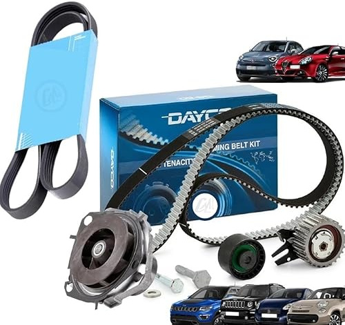 KIT DISTRIBUZIONE DAYCO +POMPA ACQUA+ CINGHIA SEVIZI GIULIETTA 500X 500L 1.6 MJT