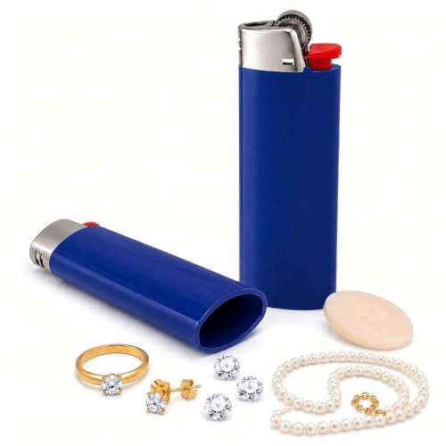 Mechero con Compartimento Secreto Oculto | Encendedor de ocultación Recargable | Mini Caja Fuerte camuflada portátil para Guardar Objetos de Valor (Ligther)