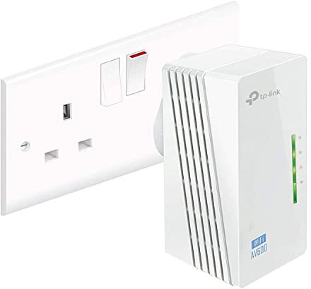TP-Link TL-WPA4220 V1.2 2-Port Add-On Powerline Adapter, Range Extender, Broadband/WiFi Extender, WiFi Booster/Hotspot, No Configuration Required, UK Plug (Renewed)