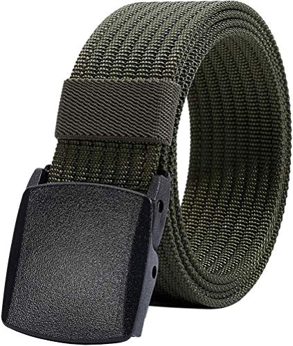 LionVII Herren Nylon Gürtel Tactical Military mit Kunststoffschnalle 130cm, Für Taillenumfang 75-125cm(28-49)