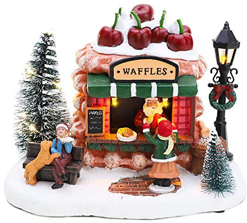Christmas Concepts® LED leuchtet im Weihnachtsdorf - 8 / 20cm (Waffelladen)
