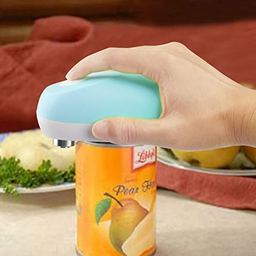 Abrelatas, Abrelatas electrónico Kratax, automático de un solo toque, seguro, suave, abrelatas para latas de casi tamaño, la mejor cocina para chefs de artritis y personas mayores (azul)