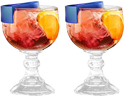UIYIHIF Lot de 2 verres à cocktail de 500 ml avec boucle de tasse, ensemble de verres en cristal pour boire des cocktails Pina Coladas, de la bière, du jus de fruits, de l'eau