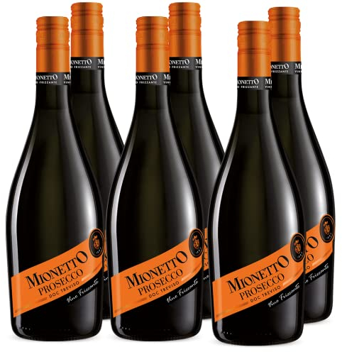 Mionetto Prosecco DOC Treviso Frizzante (6 x 0,75 l) - Fruchtig-frischer Perlwein aus der renommierten italienischen Provinz Treviso, Glera, halbtrocken