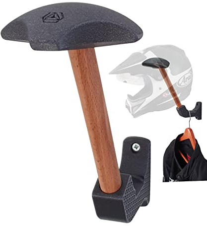 Porte Casque Moto Mural - Support pour Casque Moto – Crochet pour accrocher Le Casque et la Veste de Moto au Mur- Made in EU