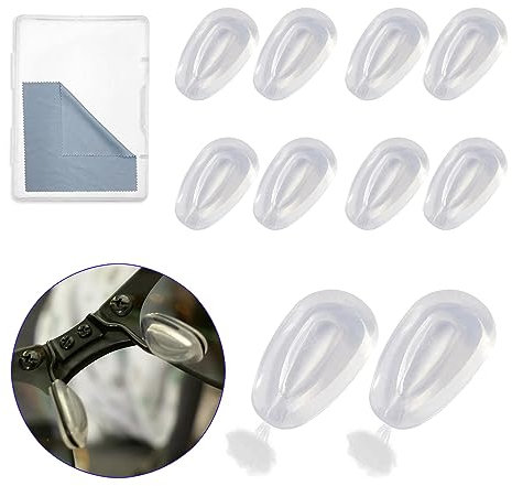 Omnful Eyeglasses Nose Pads,5 Pairs Silicone Sunglasses Nose Pads for Glasses of Oakley Frames Replacement, Soft Glasses Nose Pads/Nose Pieces for Sunglasses, Clear