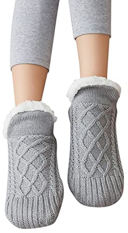 Warm Haussocken Plüsch Gefüttert Stoppersocke Herren Haus Hausschuhe Socken Bodensocken Gestrickte Warme Teppichsocken Haus Schlafsocken Sneaker Herren Socken Smart Fleece Gefütterte Wintersocken