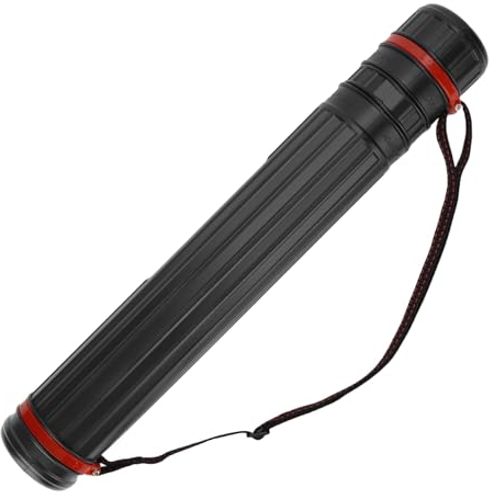 DEWEL Teleskop Posterrolle A1, Transportrolle Zeichenrolle, 45–75cm, Köcher für Bilder Poster und Flipchart Papier, Länge und Tragegurt verstellbar, Kunststoff(1 Stück)