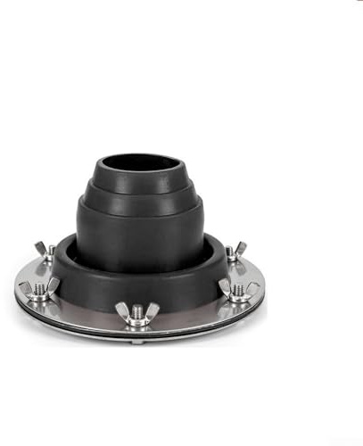 Tent Flashing Kit for Wood Burner & Traveller Stove, High Temperature Silicone, Suits 45-100mm Diameter Pipes, Can Cut to Suits Your Pipe(1PCS Black)