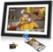 FamBrow Cornice Digitale WiFi 10 Pollici, Portafoto Digitale con 1280x800 HD IPS Touch Screen, Memoria 16GB+32GB Carta, Condividere Foto o Video in APP Tramite