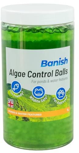 Pisces Banish 1L Algae Control Balls, Water Treatment for Ponds and Features Greenwater, Blanketweed & Duckweed Remover