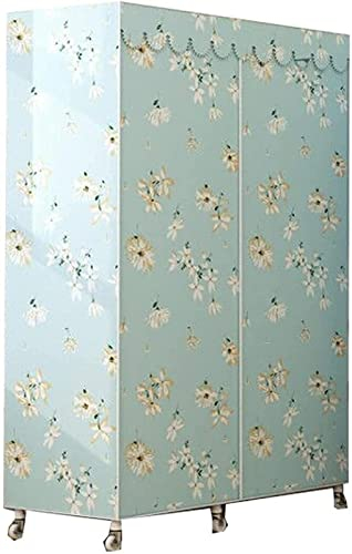 LAMEDOAT Tragbarer Kleiderschrank, Stoffgarderobe, Kleiderschrank, Schlafzimmer-Organizer, Hängeaufbewahrung, Stahl, geschlossenes Design, Oxford-Stoff, verwendet für Schlafzimmer, Mietzimmer, tragba