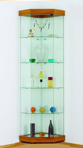 Eckvitrine Art. VM2006AT Gebleichte Eiche