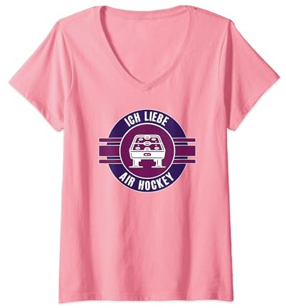 Damen Bestes Air Hockeyteam Beste Spielerin Air Hockey Team T-Shirt mit V-Ausschnitt