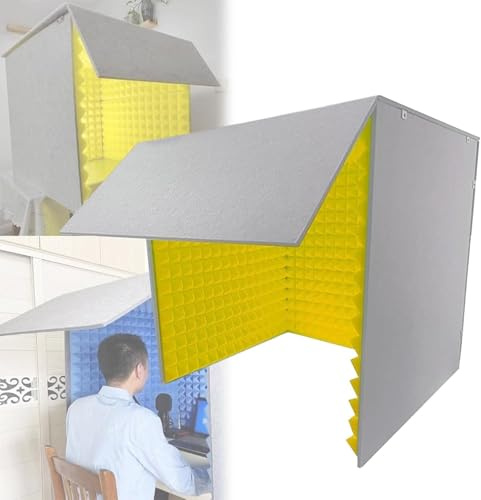 Soundproof Room 80x80x80cm, Tabletop Sound Absorption Box, Assembled, Simple Soundproof Room, Tabletop Partition, Soundproof Booth, Soundproof Box, Soundproofing, Eliminates Reverb and Noise Floor,