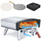 MELLCOM Forno per pizza a gas da 50,8 cm, manico estraibile e pietra per pizza rotante automatica a 360°, inclusa pala per pizza, borsa per il trasporto, forno portatile in acciaio inox per pizza