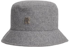 Tommy Hilfiger Monogramm Winter Bucket Hat, Fischerhut, Grau
