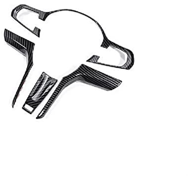 QASULER Auto Styling Konsole Lenkrad Rahmen Dekoration Abdeckung Trim, for, for X3 G01, for X4 G02 Auto Innen Zubehör Aufkleber Dekorativer Aufkleber „Lenkrad“.(4 Pieces)