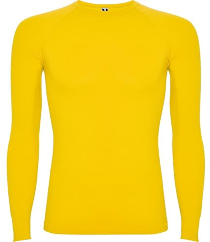 ROLY Camiseta Termica Unisex Prime 0365, Camiseta termica Hombre, Camiseta termica Mujer, Camiseta Interior, Camiseta Manga Larga (FR/ES, Letras, M, L, Regular, Regular, Amarillo 03)