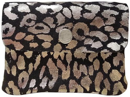 modamoda de P09 Petit portefeuille en cuir véritable pour femme 11 x 1 x 8 cm Fabriqué à la main en Italie, xs, Moderne