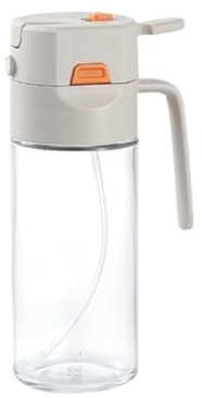 NMGHUTE Aceitera y Vinagrera Dispensador De Aceite De Oliva 2 En 1 De Vidrio For Freidora De Aire, Pulverizador De Aceite For Barbacoa Y Ensaladas Jarra para Cocina(White)