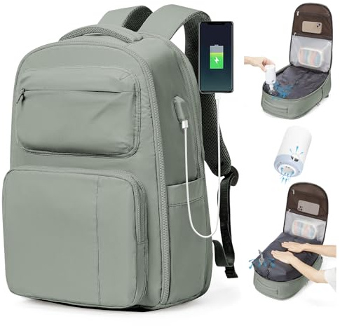 BJLFS Zaino da Viaggio con Sottovuoto Ryanair 40x30x20 Wizzair Bagaglio a mano 40x20x25 Ryanair con Pompa Borse da Cabina per Easyjet 45x36x20 con compressione sottovuoto,Zaino Casual per Laptop