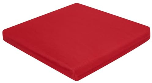 L S U Seat Pads Chair Cushion 5cm Thick Garden Patio Water Resistant Durable Removable Zipper Cover (RED PK 1)