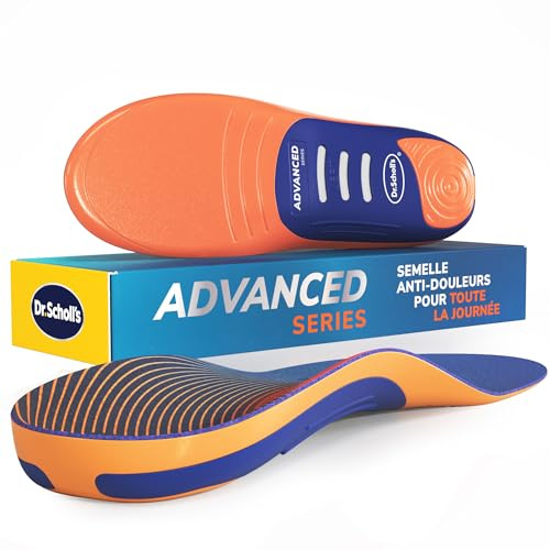 Dr. Scholl’s Advanced Pain Relief Plantillas Ortopédicas Hombres Mujeres, resistentes para zapatos y botas, alivio fascitis plantar, soporte arco, pies planos, soporta hasta 150kg, 35.5-36.5