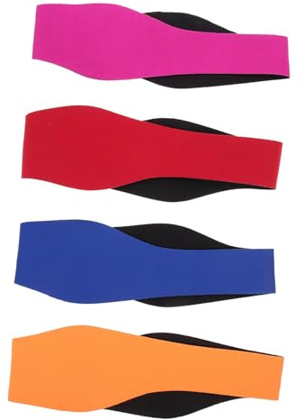 GOOHOCHY 4 Piezas Diademas Natación Ajustables para Protección de Oídos Banda Transpirable para Mujeres Accesorios Livianos para Piscina y Baño