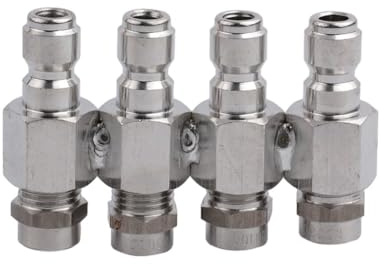 Gettimore Hochdruckreiniger-Düsen-Kit 4-in-1 mit 1/4-Zoll-Schnellanschluss für 2-3 GPM Maschinen, 304 Edelstahlspitzenhalter für Hochdruckreinigung