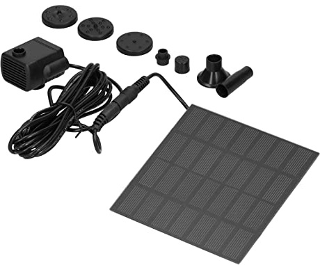 Omabeta Solar Fontänpump Automatisk Flytande Trädgårdsdekor med Flera Munstycken för Dammar och Fågelbad, 110x110 Mm, Monokristallin