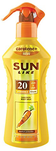 Sunlike Body Milk Sunscreen SPF 20 Carotene Spray 200 ml