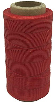 Yulakes 260 Meter 1mm Leder gewachst Wachs Thread Cord Naehgarn Fuer meissel Schuhe gepaeck setzen (rote)