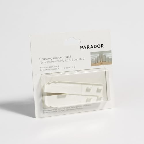 Parador Übergangskappen höhenvariabel für Parador Hamburger Leisten Sockelleisten - weiß - Typ 2 HL 1/2/3