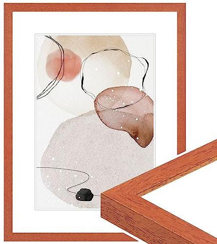 WANDStyle tavelram körsbärsträd-look 20x28 cm av trä i modern stil för upphängning, fotoram Made in Germany - H950