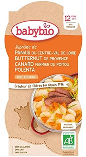 Babybio Bols Panais Courge Butternut Canard Fermier du Poitou Polenta 400 g